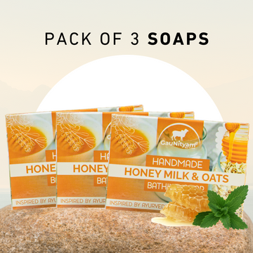 Honey Milk & Oats Organic Soap - 100g (pack of 3)